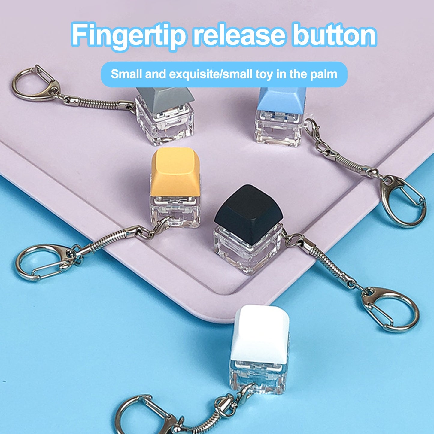 Nebula Supreme Easy to Carry Stress Toy Portable Fidget Keyboard Keychain