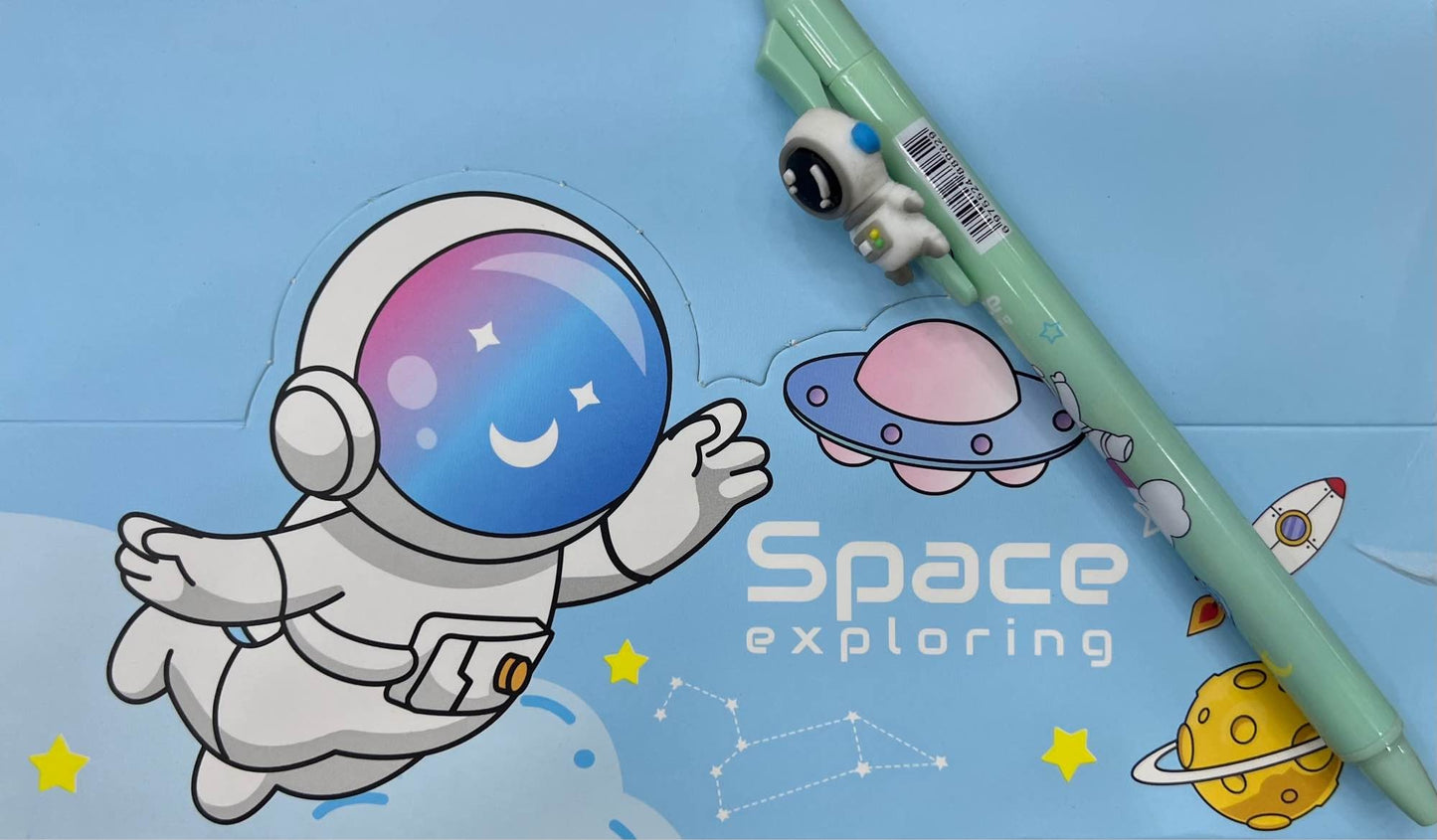 ASTRONAUT BALL PEN WITH ERASING TIP ON TOP