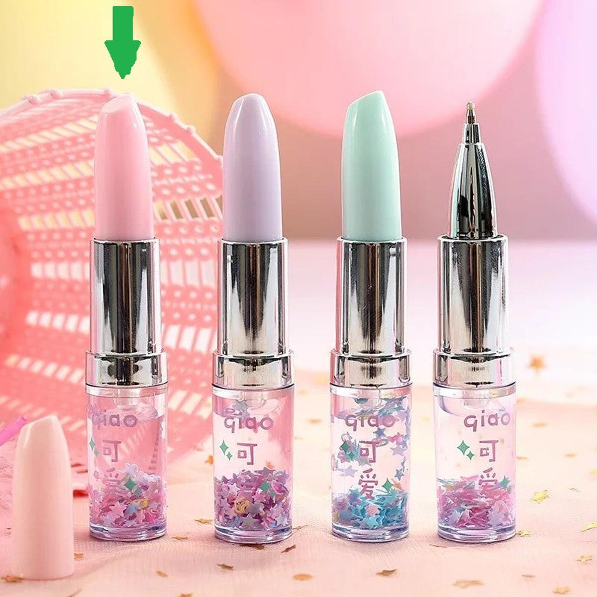 Lipstick Gel Pen Girls Creative and Attractive Colorful Cute Pen