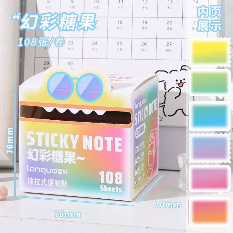 Mr. Paper 6Style 105Sheets/roll Pull-out Sticky Notes
