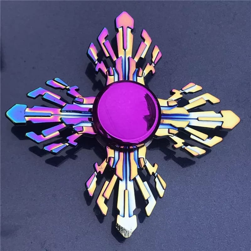 4 Way Rainbow Metal Fidget Spinner