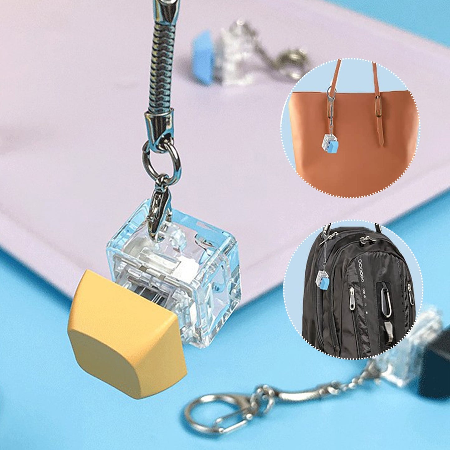 Nebula Supreme Easy to Carry Stress Toy Portable Fidget Keyboard Keychain